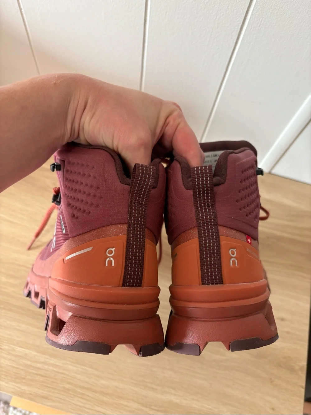 On Cloudrock 2 Waterproof Mid Hiking Boots for Women — Rust